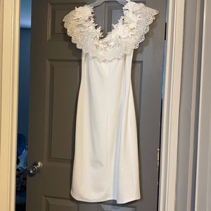 Off shoulder white dress